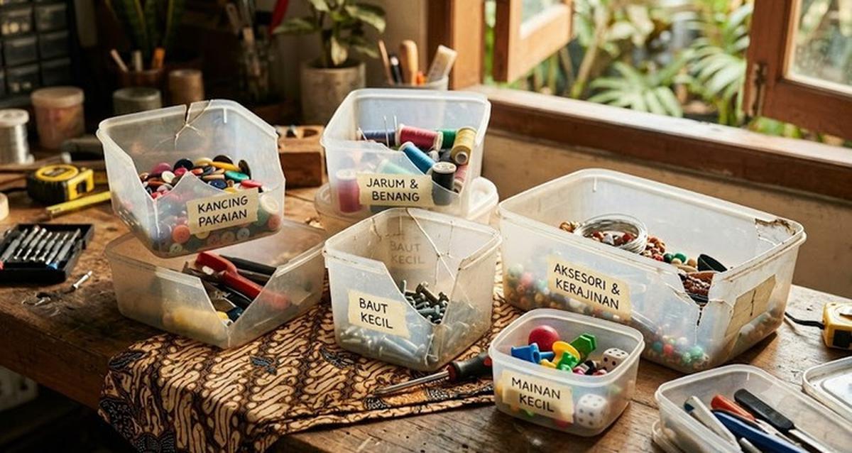 Thinwall Pecah Bisa Buat Apa? Ini Ide Kreatif Memanfaatkan Wadah Plastik Bekas (AI Generated)
