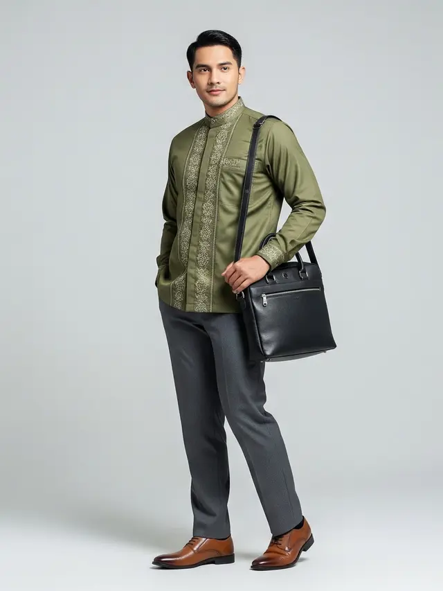Inspirasi Padu Padan Pria: Kemeja Koko dan Celana Bahan