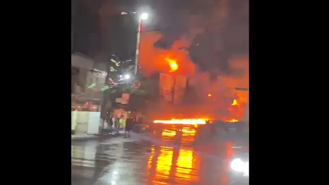 Truk BBM di Cianjur terbakar