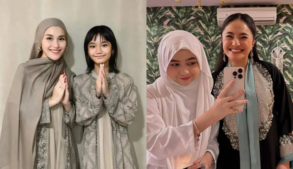 Sederet artis ini kenakan busana kembar dengan sang anak di hari Lebaran. Kita intip paduan busananya dari Ayu Ting-Ting hingga Marshanda [@ayutingting92 @marshanda99]