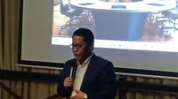 Ketua Badan Wakaf Indonesia (BWI), Kamaruddin Amin dalam media gathering di Jakarta Pusat, Jumat, 11 Oktober 2024. (Liputan6.com/Muhammad Ali).