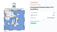 Gempa Hari Ini Kamis 7 Mei 2026 di Indonesia: Getarkan Wilayah Muna, Sulawesi Tenggara