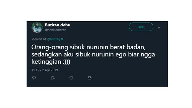 Cuitan Netizen Soal Sibuk Nurunin Berat