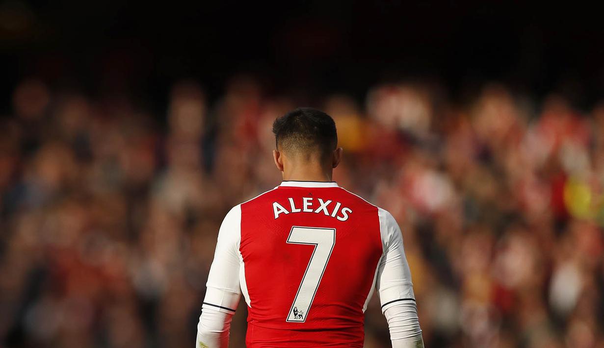 Striker Arsenal, Alexis Sanchez, saat tampil melawan Middlesbrough pada laga Premier League di Stadion Emirates, London, Sabtu (22/10/2016). (Reuters/John Sibley)