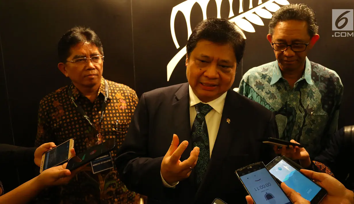 Menteri Perindustrian RI, Airlangga Hartarto usai membuka New Zealand Tech Day 2018 di Jakarta, Kamis (4/10). New Zealand Tech Day 2018  diselenggarakan dalam rangkaian perayaan 60 tahun hubungan bilateral Selandia Baru dan Indonesia. (Foto:Istimewa)
