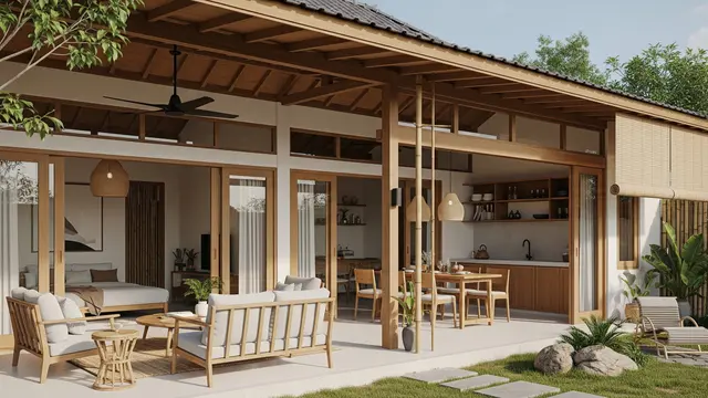 Model Rumah Sederhana Nuansa Japandi Cocok untuk Udara Panas/Gemini AI