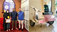 Vespa Babe Cabita terjual dilelang Rp212 juta, hasilnya untuk bangun masjid dan pesantren. (sumber: Instagram/fatiyw)