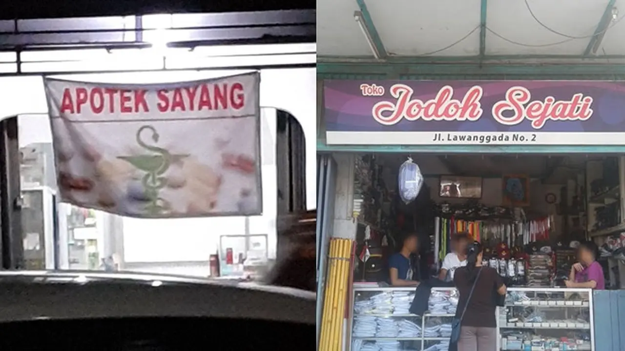 6 Nama Toko Tema Percintaan Ini Bikin Geleng Kepala