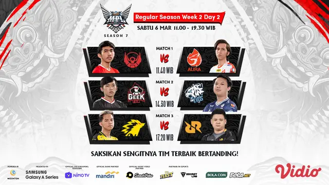 Jadwal MPL Season 7 Pekan Kedua di Vidio