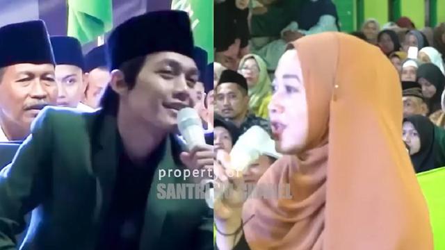 Mamah muda alias mahmud gemetar ketemu Gus Iqdam (SS: YT Santri NU Chanel)