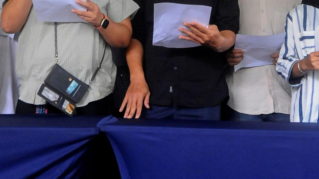 Seruan tersebut diumumkan di Kampus UPN Veteran, Pondok Labu, Jakarta Selatan, Selasa (6/2/2024). Foto merdeka.com / Arie Basuki