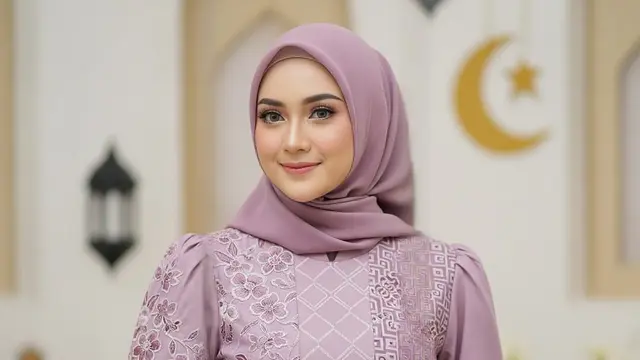 Model Gamis Batik Brokat Warna Pastel Lembut 2026