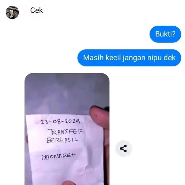 6 Potret Bukti Transfer Pakai Tulis Tangan Ini Bikin Tepuk Jidat, Gagal Menipu
