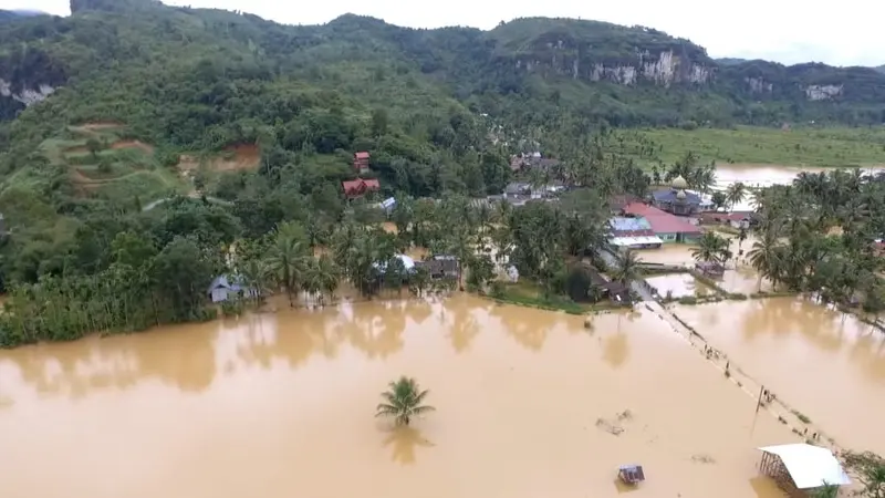 Banjir di Kecamatan Harau Kabupaten Limapuluh Kota. (Liputan6.com/ ist)