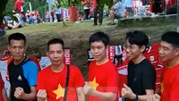 Mayoritas dari Subang! Suporter Vietnam antusias sambut laga di Stadion Pakansari