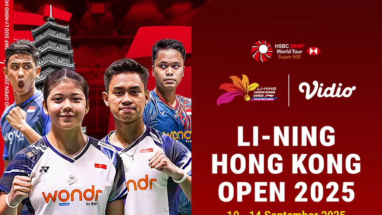 Live streaming Badminton Hong Kong Open 2025 eksklusif di Vidio. (dok. Vidio.com)
