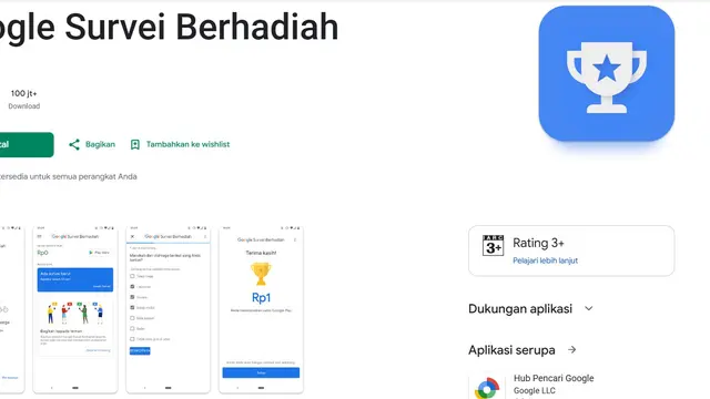 Google Survei Berhadiah