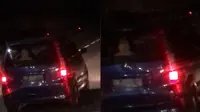 Diduga video tersebut menangkap penampakan mirip pocong. (Sumber: TikTok/@pjrkotareog)