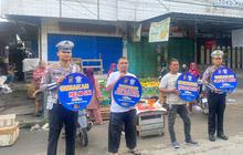 Blusukan ke Pasar, Satlantas Pekanbaru Tekankan Keamanan dan Ketertiban Selama Pilkada
