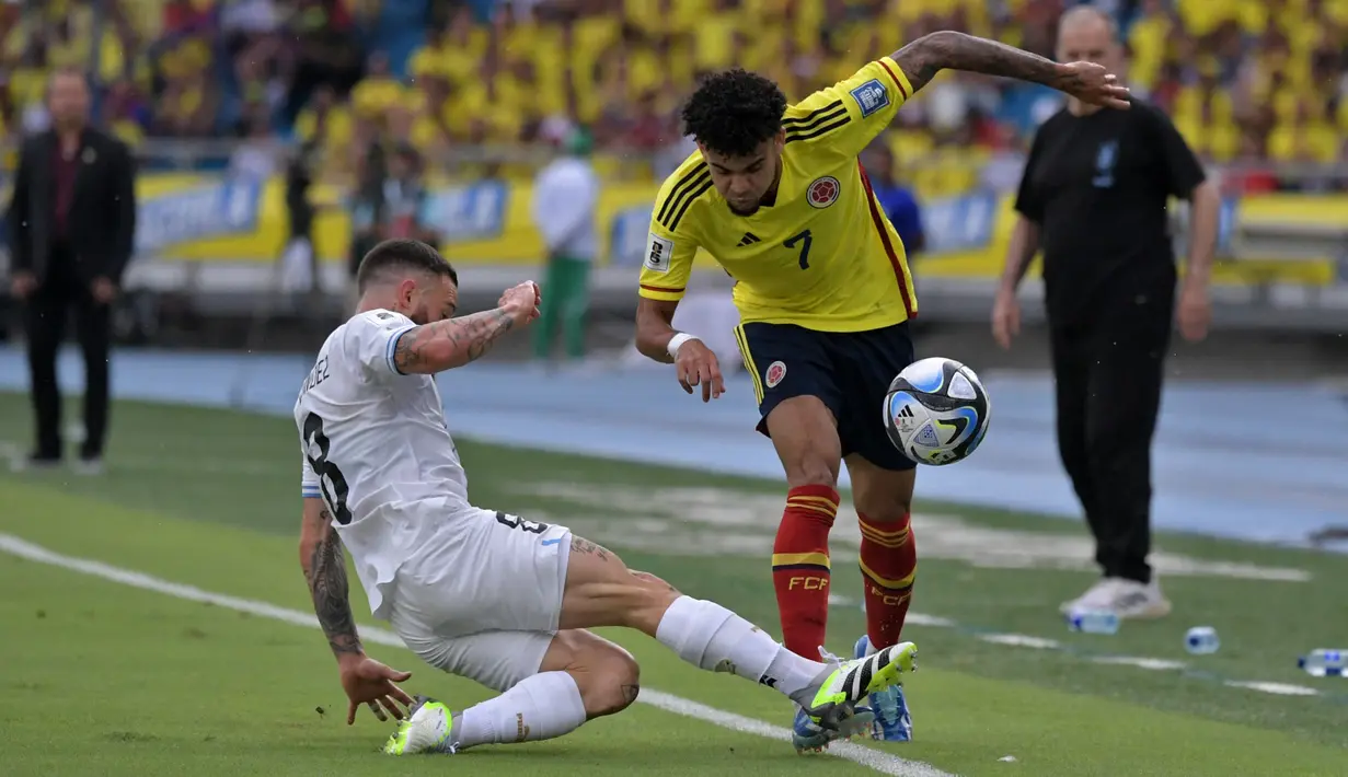 Uruguay menduduki peringkat empat dengan poin empat. (Raul ARBOLEDA / AFP)