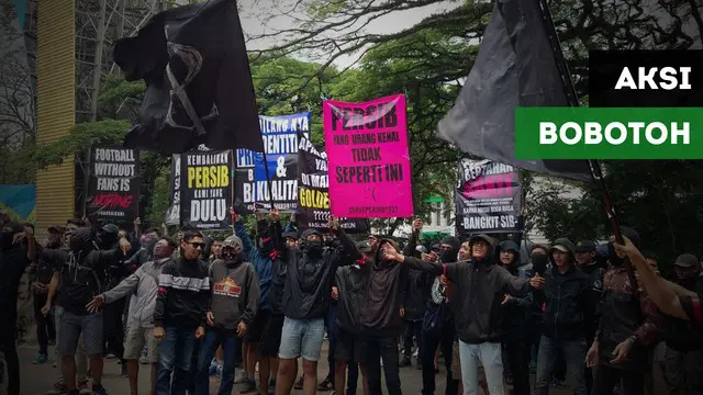 VIDEO: Aksi Bobotoh Turun ke Jalan Memprotes Prestasi Persib di Liga 1 2017