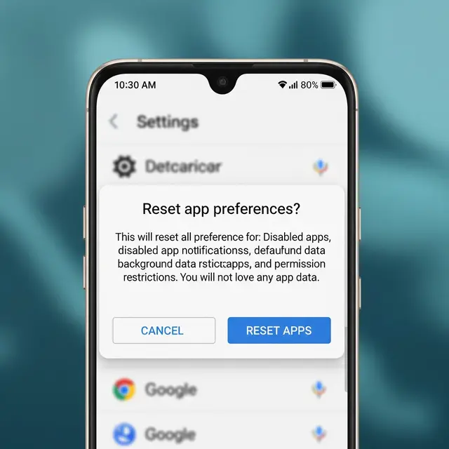 Reset Preferensi Aplikasi (AI Generated)