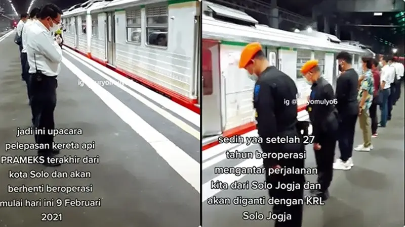 27 Tahun Beroperasi, Video Upacara Pelepasan Prameks Terakhir Ini Bikin Haru