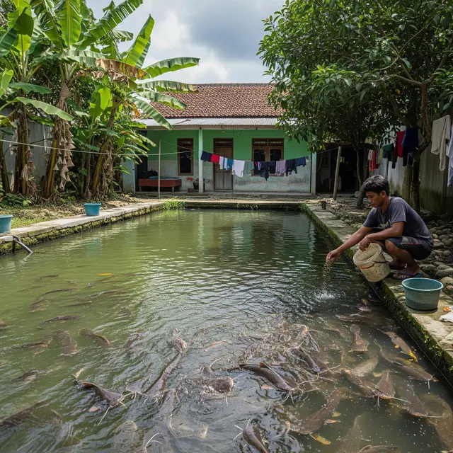 Ilustrasi Kolam Lele