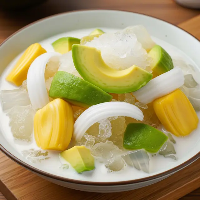 Resep Es Campur Alpukat dan Nangka Santan Ringan