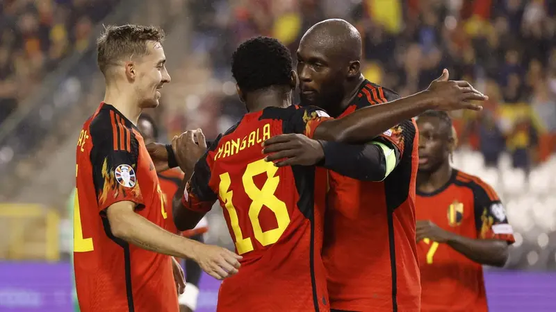 Foto: Penampilan Sensasional Romelu Lukaku di Timnas Belgia, Cetak 4 Gol dalam Waktu 20 Menit