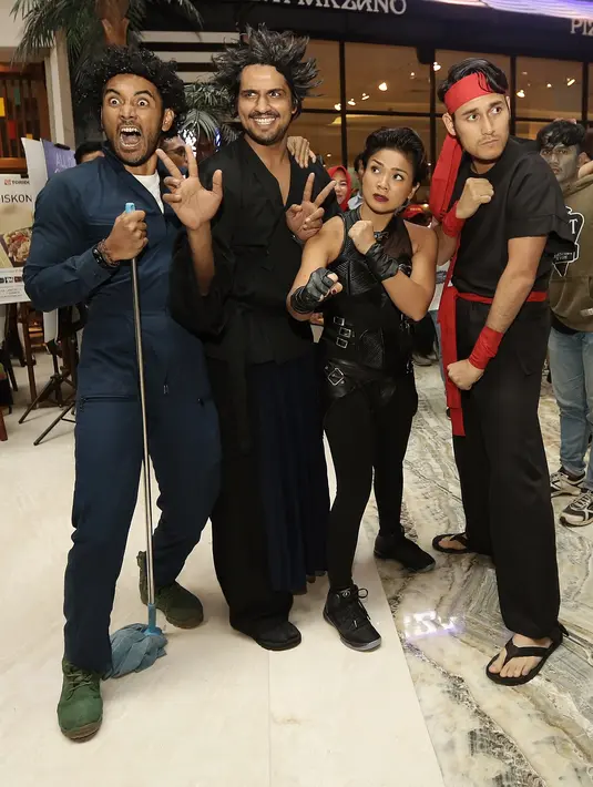 "Kita ga bisa bilang karena kalau kita bilang jatuhnya spoiler. Ada alasan yang sangat kuat, logis, ada sejarah kenapa sampai begitu,” ujar Arifin Putra sebagai salah satu pemeran di film 5 Cowok Jagoan. (Bambang E.Ros/Bintang.com)