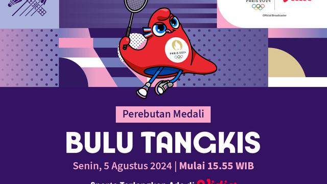 Jadwal Olimpiade Bulu Tangkis di Vidio, 5 Agustus 2024