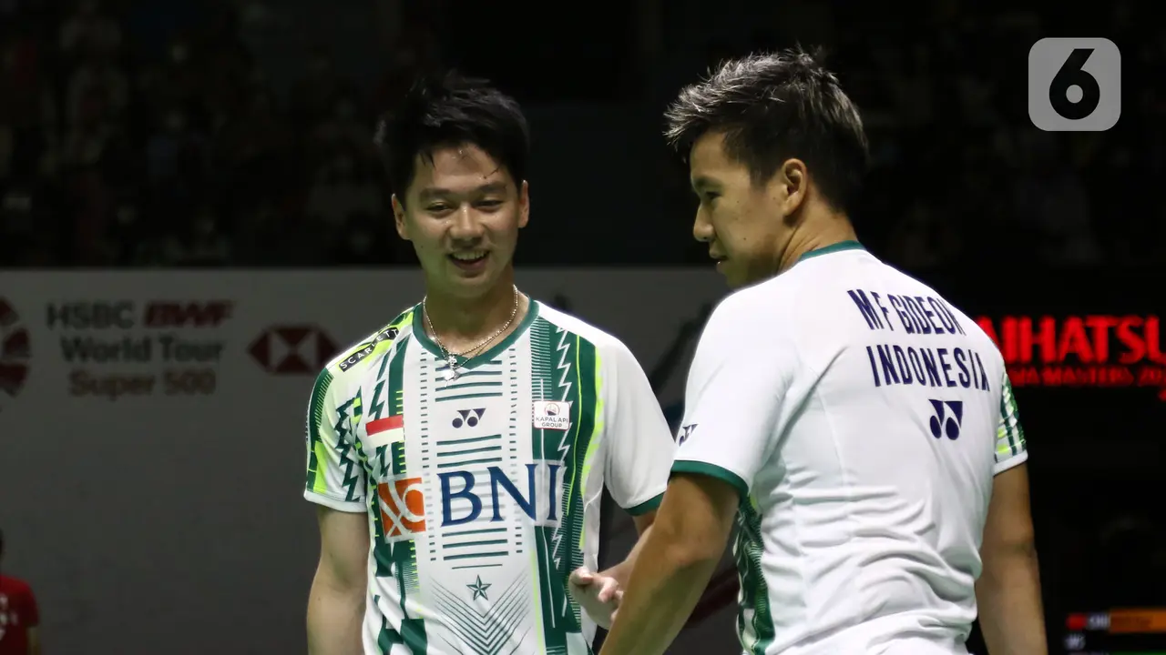 FOTO: Kevin / Marcus Pastikan Tempat di Perempat Final Indonesia Masters 2022