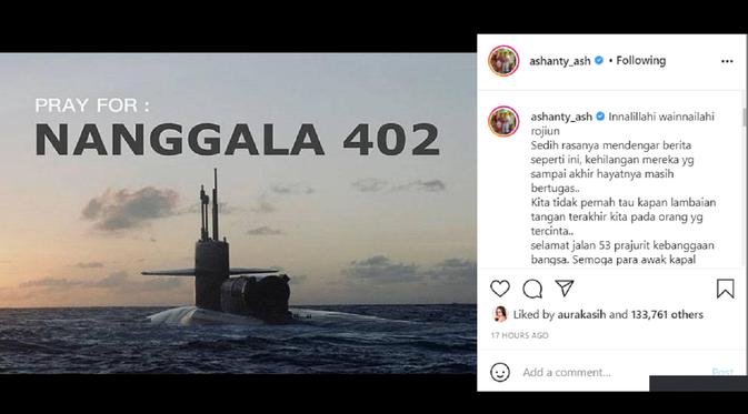 Pilunya 6 Ucapan Belasungkawa Para Artis Atas Peristiwa Tenggelamnya Kri Nanggala 402 Showbiz Liputan6 