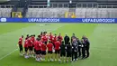 Ini menjadi latihan resmi timnas Georgia jelang laga perdana mereka di Grup F Euro 2024 melawan Turki. (INA FASSBENDER/AFP)