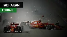 Berita video insiden tabrakan mobil Ferrari pada awal balapan Formula 1 di GP Singapura, Minggu (17/9/2017).