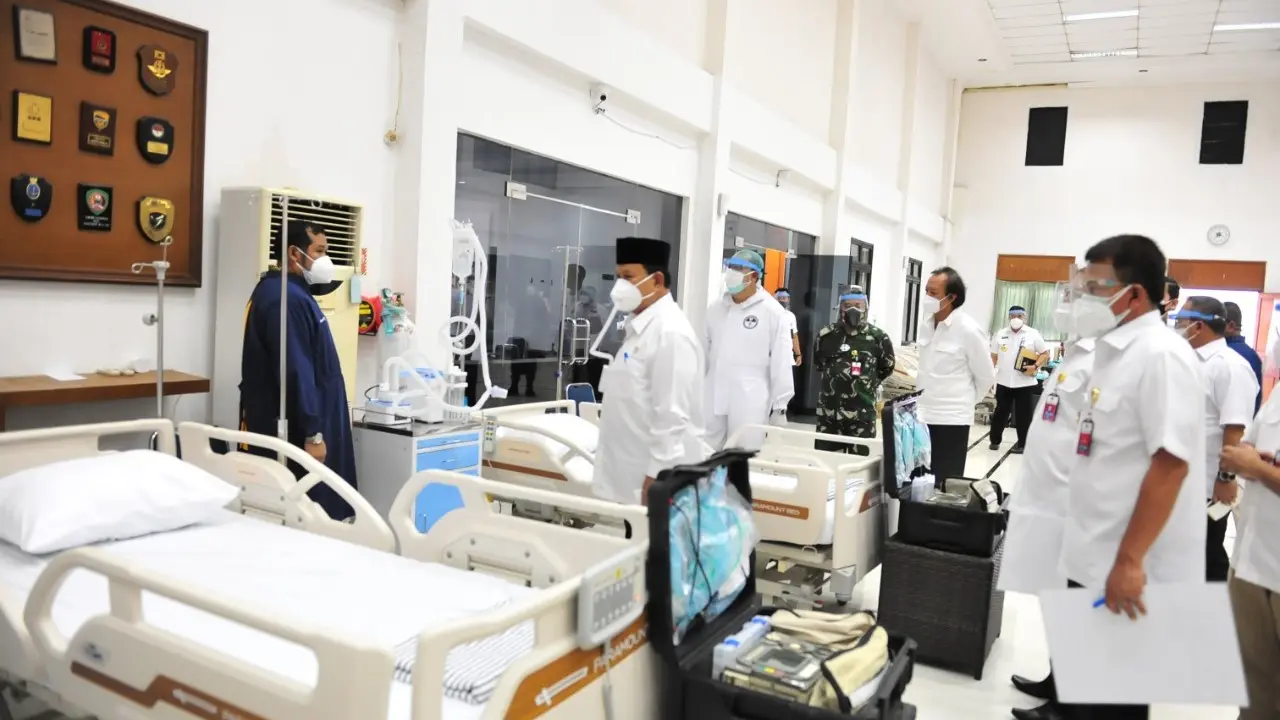 Menteri Pertahanan Prabowo Subianto Tinjau Kesiapan Pusdiklat Jemenhan dan Pusbahasa Menjadi RS Satelit RS dr.Suyoto