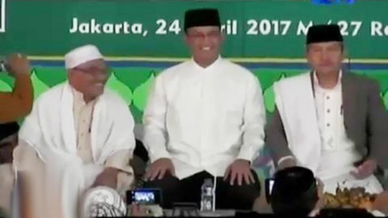 VIDEO: Hadiri Isra Miraj, Anies Disambut Meriah Ratusan Santri