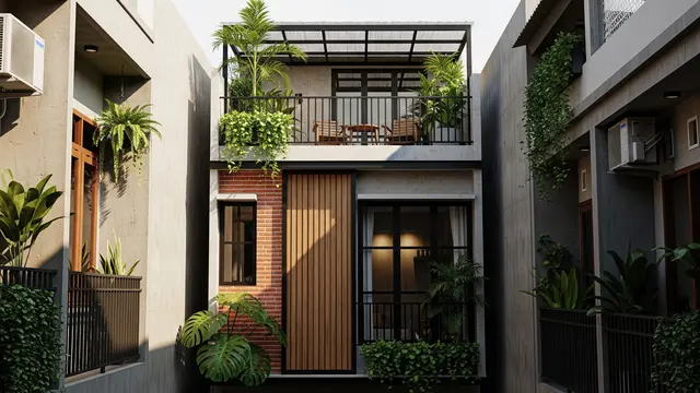 5 Contoh Rumah Tipe 36 Ada Rooftop di Gang Sempit, Hunian Modern dan Fungsional