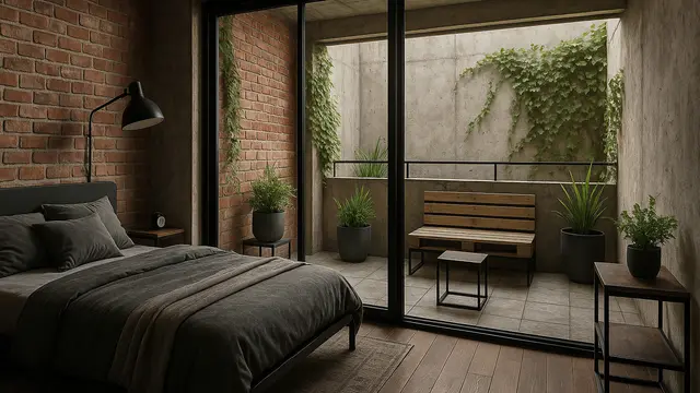 Inspirasi Kamar Tidur dengan Teras Mini/ Ilustrasi AI