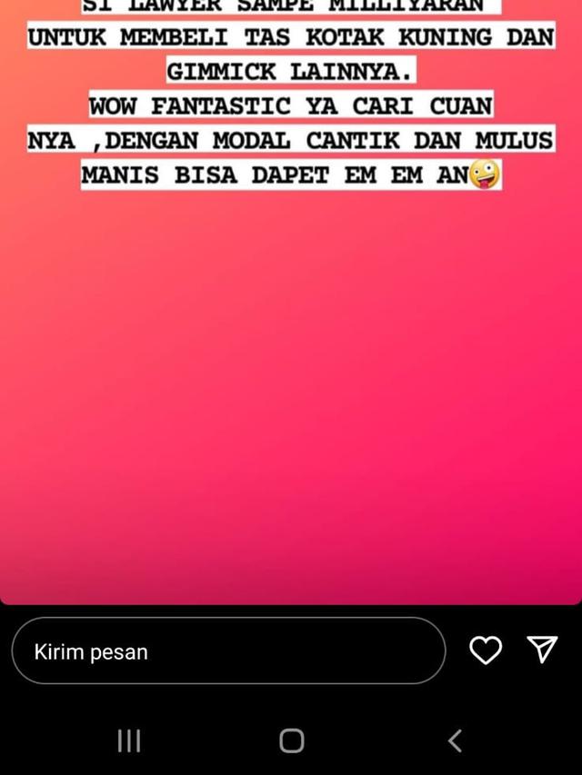 Unggahan Camel Petir di Instagram Stories soal Angel Lelga yang dilaporkan Deolipa Yumara
