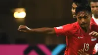 Gelandang Home United Izzdin Shafiq siap menghadapi Persija Jakarta. (AFP/Roslan Rahman)