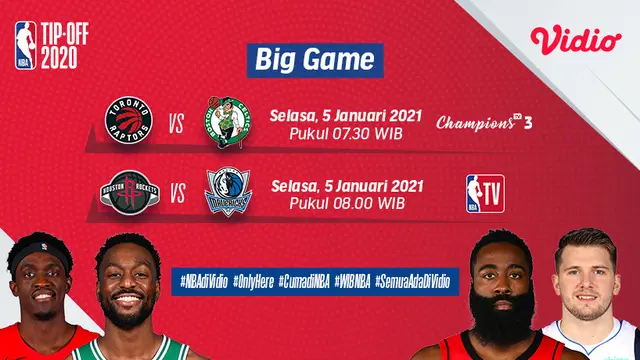 Jadwal big game NBA di Vidio