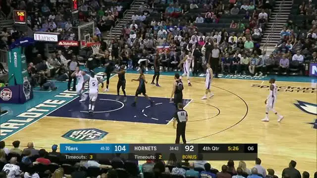 VIDEO : Cuplikan Pertandingan NBA, Sixers 119 vs Hornets 102