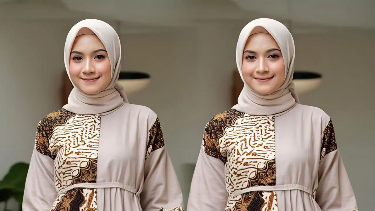 Model Gamis Terbaru Kombinasi Batik 2025
