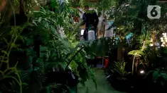 Warga mengunjungi acara Festival Urban Farming 2025 di Gedung Nyi Ageng Serang, Setiabudi,, Jakarta, Sabtu (12/7/2025). (Liputan6.com/Herman Zakharia)