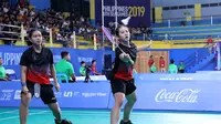 Ganda putri Indonesia, Siti Fadia Silva Ramadhanti/Ribka Sugiarto, di SEA Games 2019. (PBSI)