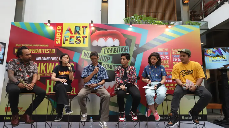 Presconference Super Art Fest 2019 di kawasan Kemang, Jakarta Selatan.