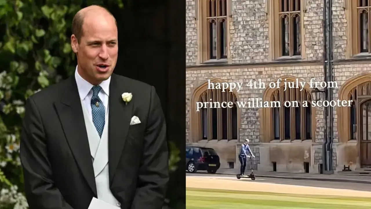 Pangeran William terlihat memakai skuter listrik untuk ke Kastil Windsor