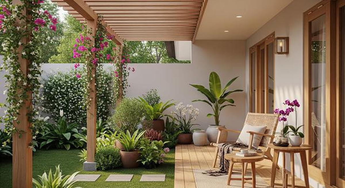 7 Ide Teras Belakang dengan Taman Mini ala Rumah Skandinavia, Nyaman dan Estetik